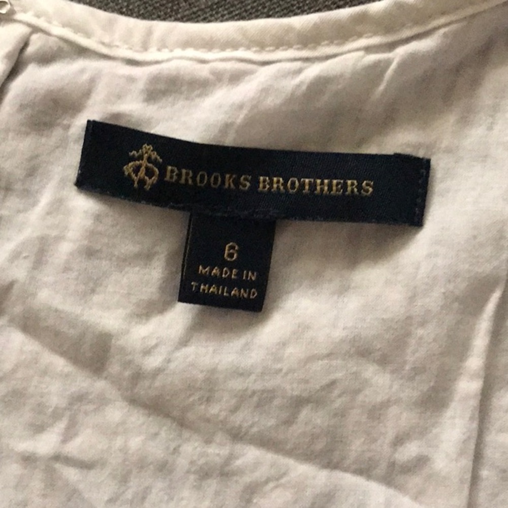 Brooks Brothers Blue White Sleeveless A-Line Midi Dress - Picture 7 of 10